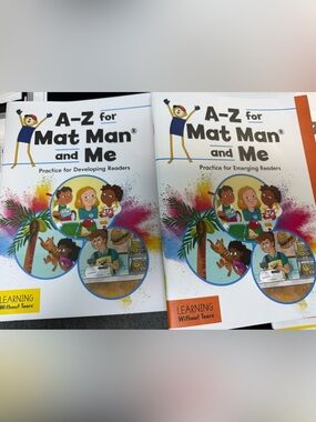 Learning Without Tears A-Z for Mat Man and Me Set Of 2 Workbooks read & write